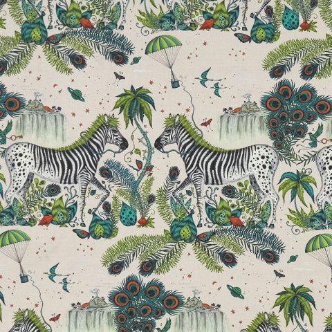 Lost World Green Linen